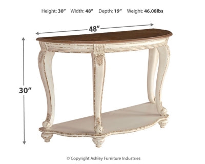 Ashley Signature Design Realyn Sofa Table White/Brown T743-4