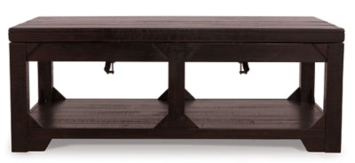 Ashley Signature Design Rogness Coffee Table with Lift Top Rustic Brown T745-9