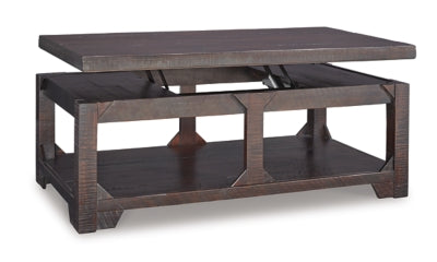 Ashley Signature Design Rogness Coffee Table with Lift Top Rustic Brown T745-9