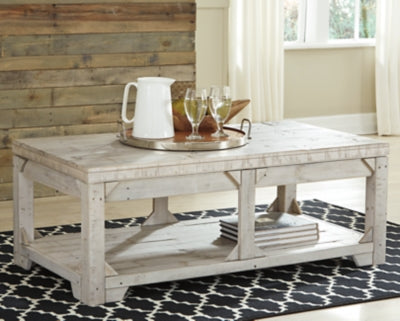 Ashley Signature Design Fregine Coffee Table with Lift Top Whitewash T755-9