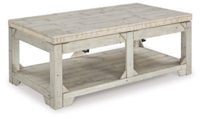 Ashley Signature Design Fregine Coffee Table with Lift Top Whitewash T755-9