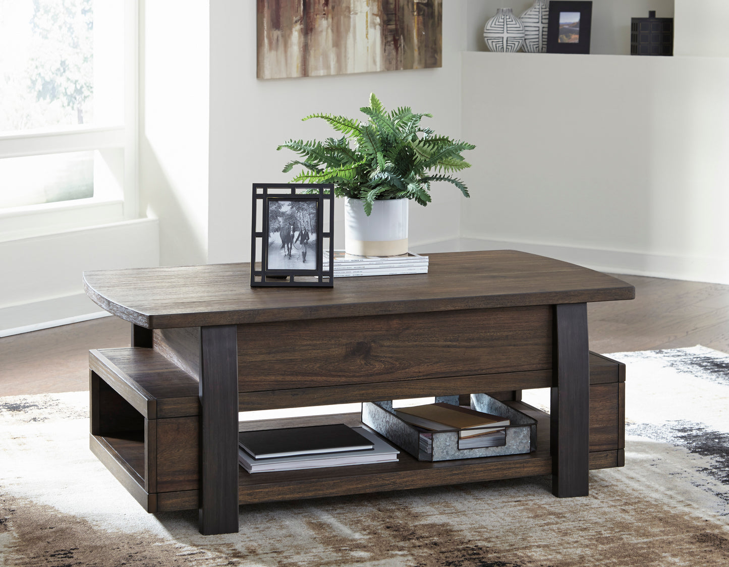 Ashley Signature Design Vailbry Coffee Table with Lift Top Brown T758-9