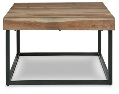 Ashley Signature Design Bellwick Coffee Table Natural/Black T777-1