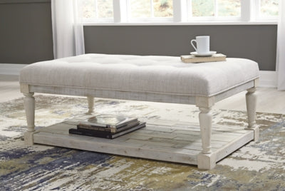 Ashley Signature Design Shawnalore Coffee Table Ottoman Whitewash T782-21