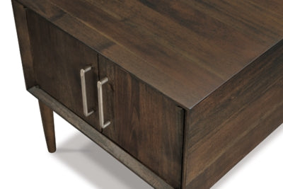 Ashley Signature Design Kisper End Table Dark Brown T802-2