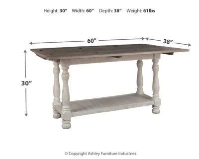 Ashley Signature Design Havalance Sofa/Console Table Gray/White T814-4