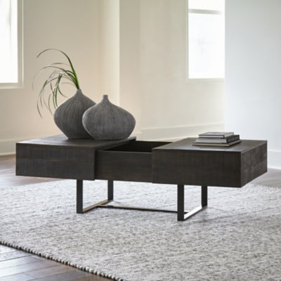 Ashley Signature Design Kevmart Coffee Table Grayish Brown/Black T828-20