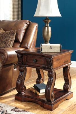 Ashley Signature Design Alymere End Table Rustic Brown T869-2