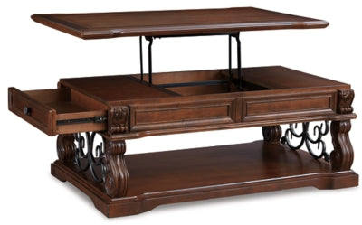 Ashley Signature Design Alymere Coffee Table with Lift Top Rustic Brown T869-9