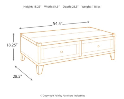 Ashley Signature Design Todoe Coffee Table with Lift Top Dark Gray T901-9