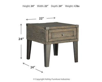 Ashley Signature Design Chazney End Table Rustic Brown T904-3