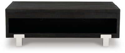 Ashley Signature Design Chisago Lift-Top Coffee Table Black/Silver T930-9