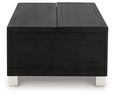 Ashley Signature Design Chisago Lift-Top Coffee Table Black/Silver T930-9