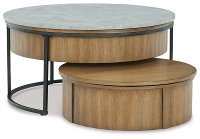 Ashley Signature Design Fridley Nesting Coffee Table (Set of 2) Gray/Brown/Black T964-8