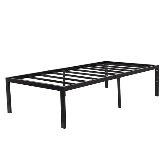 Twin 18-inch High Heavy Duty Black Metal Platform Bed Frame