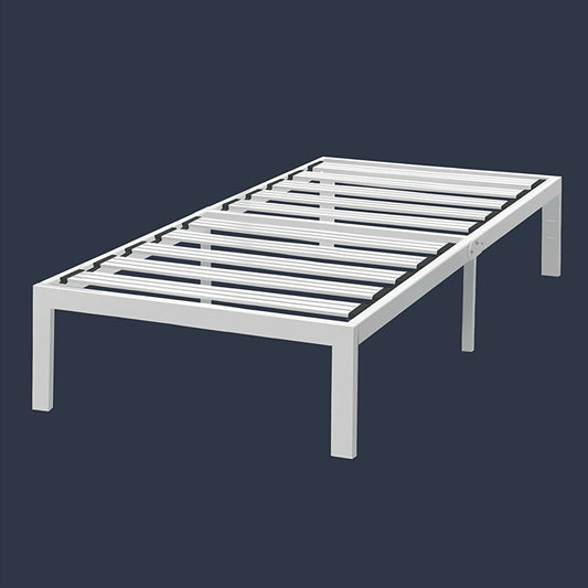 Twin XL Modern Heavy Duty Metal Platform Bed Frame in White