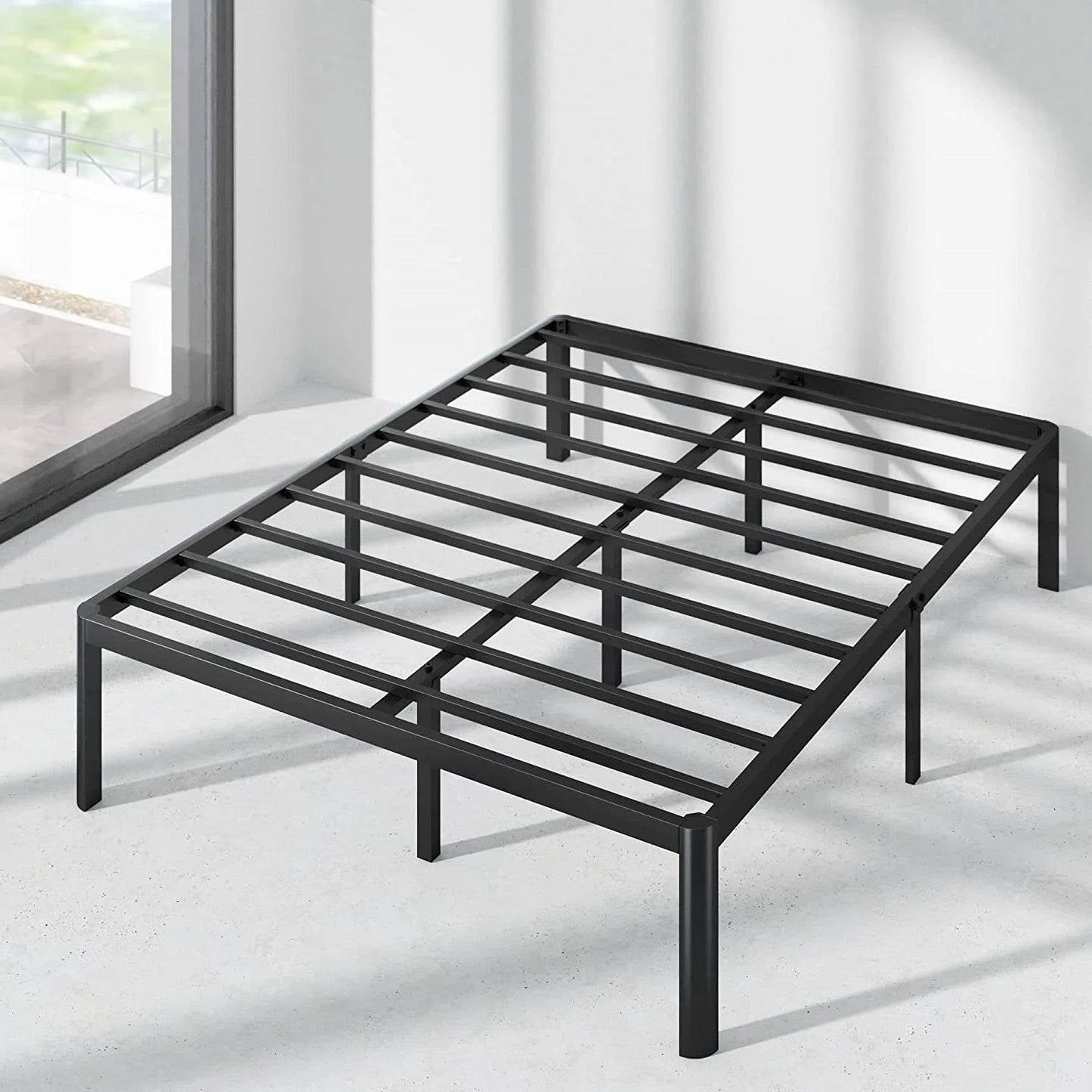 King Metal Platform Bed Frame with Rounded Legs 700 lbs Weight Capacity