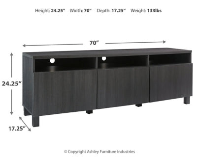 Ashley Signature Design Yarlow 70" TV Stand Black W215-66