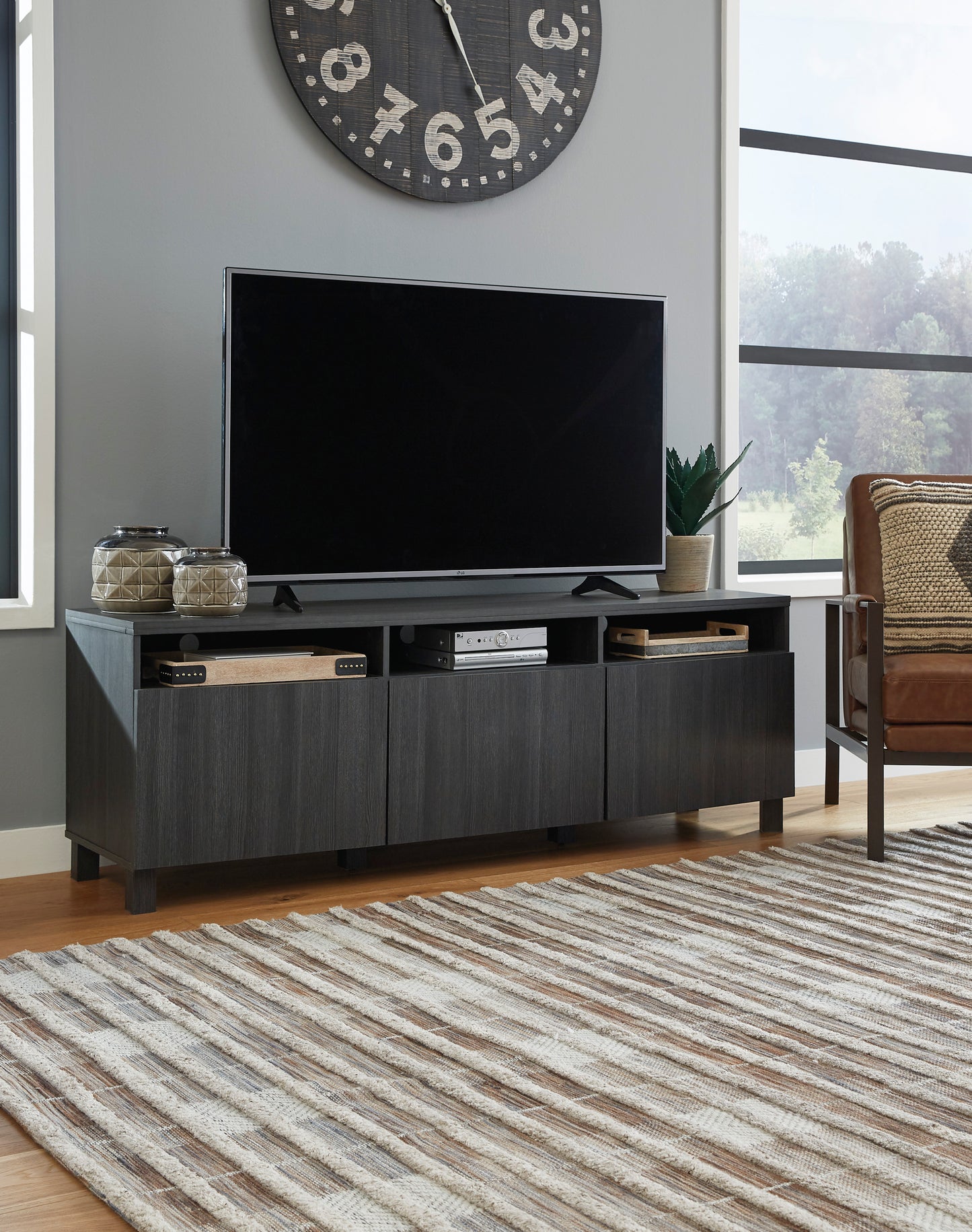 Ashley Signature Design Yarlow 70" TV Stand Black W215-66