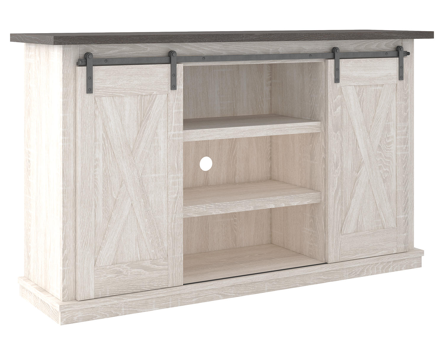 Ashley Signature Design Dorrinson 54" TV Stand White;Black/Gray W287-48