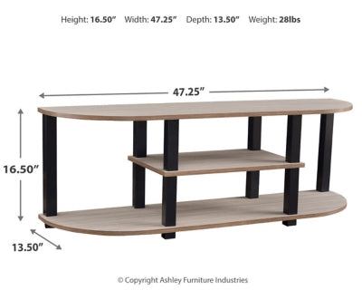 Ashley Signature Design Bertmond 48" TV Stand Light Brown/Black W300-10