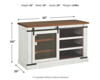 Ashley Signature Design Wystfield 50" TV Stand White/Brown W549-28