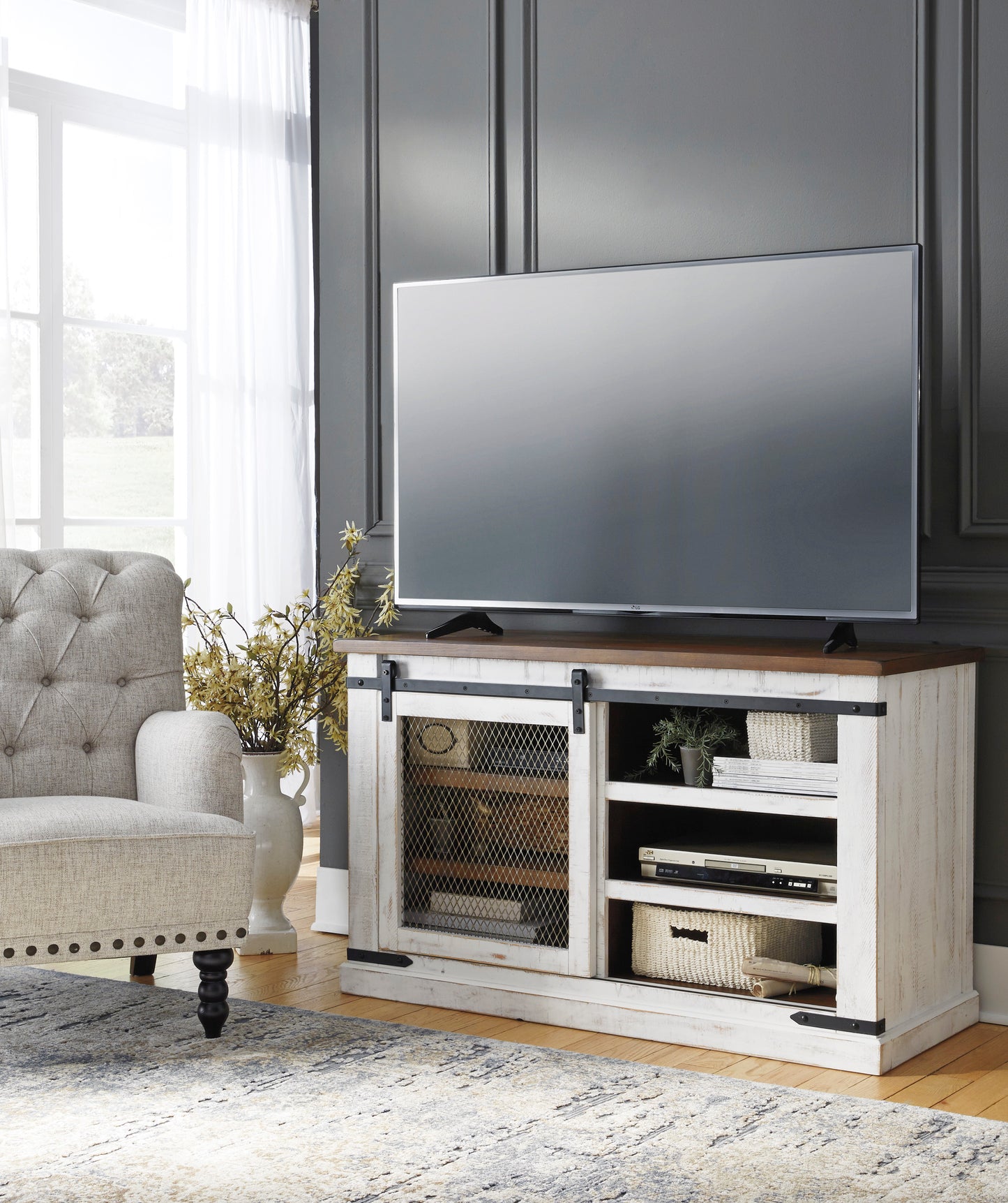 Ashley Signature Design Wystfield 50" TV Stand White/Brown W549-28