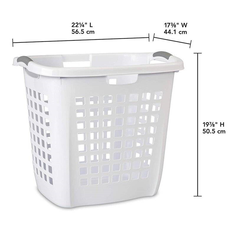 Set of 4 Heavy Duty Plastic Laundry Hamper Dirty Clothes Basket